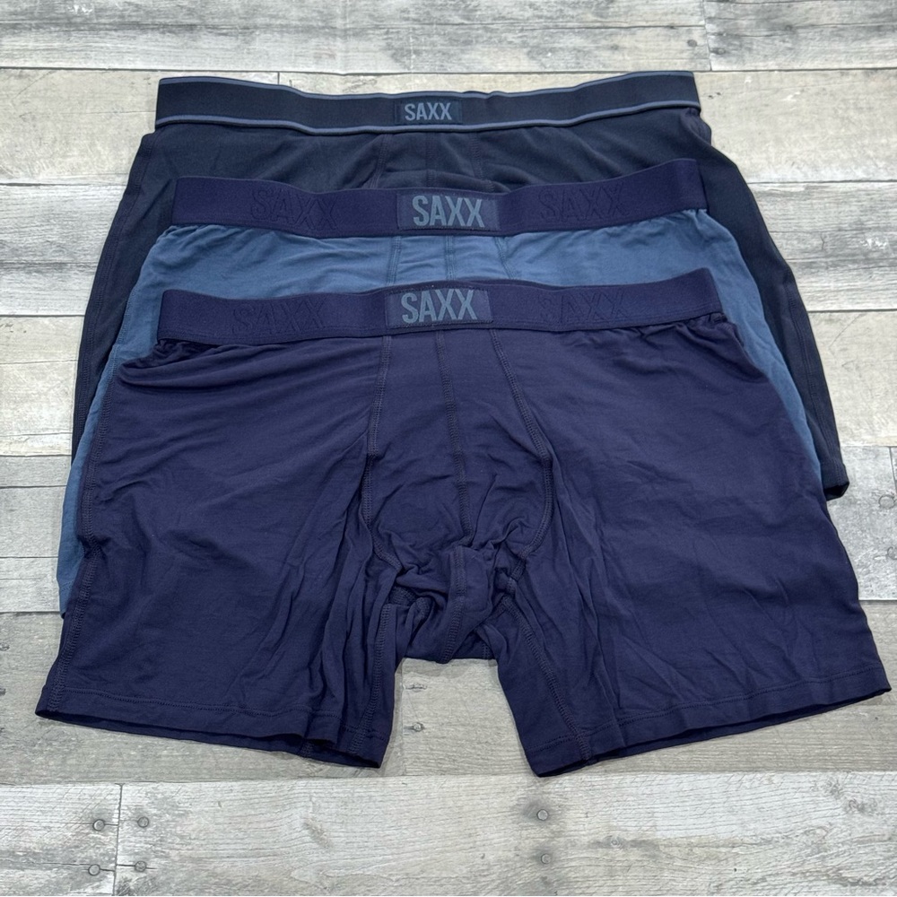 SAXX 3-PACK BOXER BRIEF MENS UNDERWEAR - ASSORTED COLORS & STYLES - SZ - LARGE